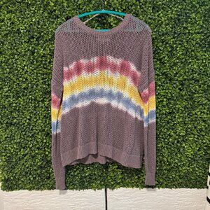 Purple, colorful sweater